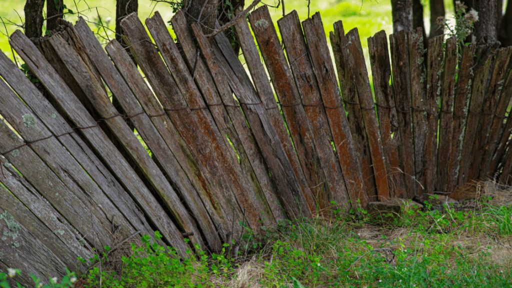 An old wooden fence