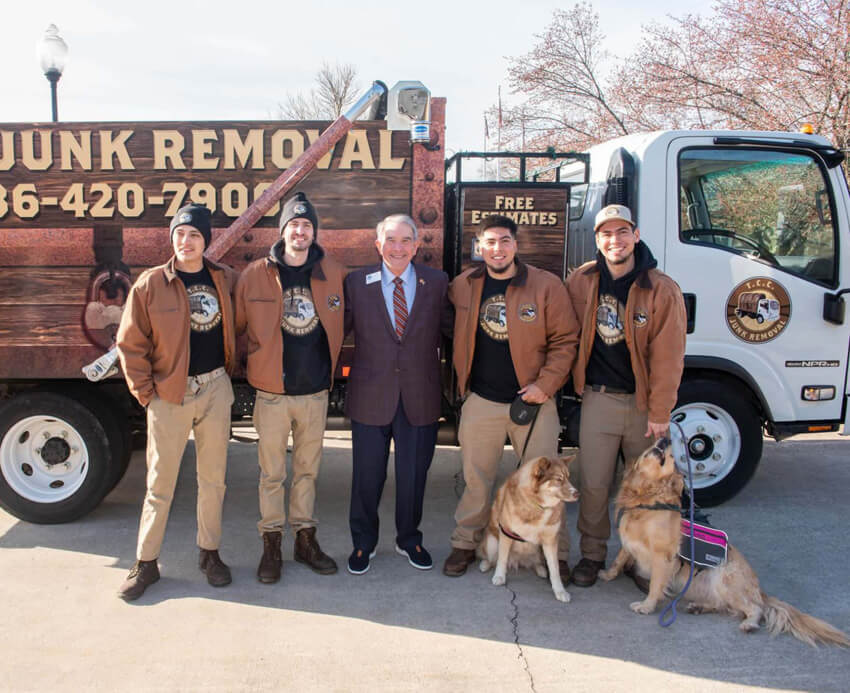 A photo of the TCC Junk Removal Team