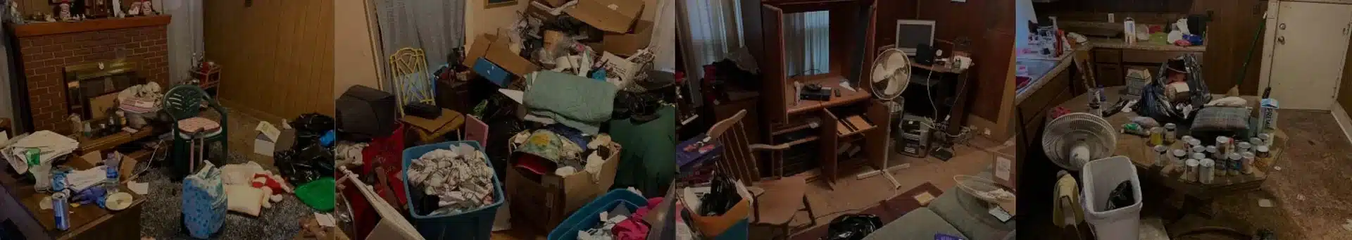 Cluttered room filled with various household items.